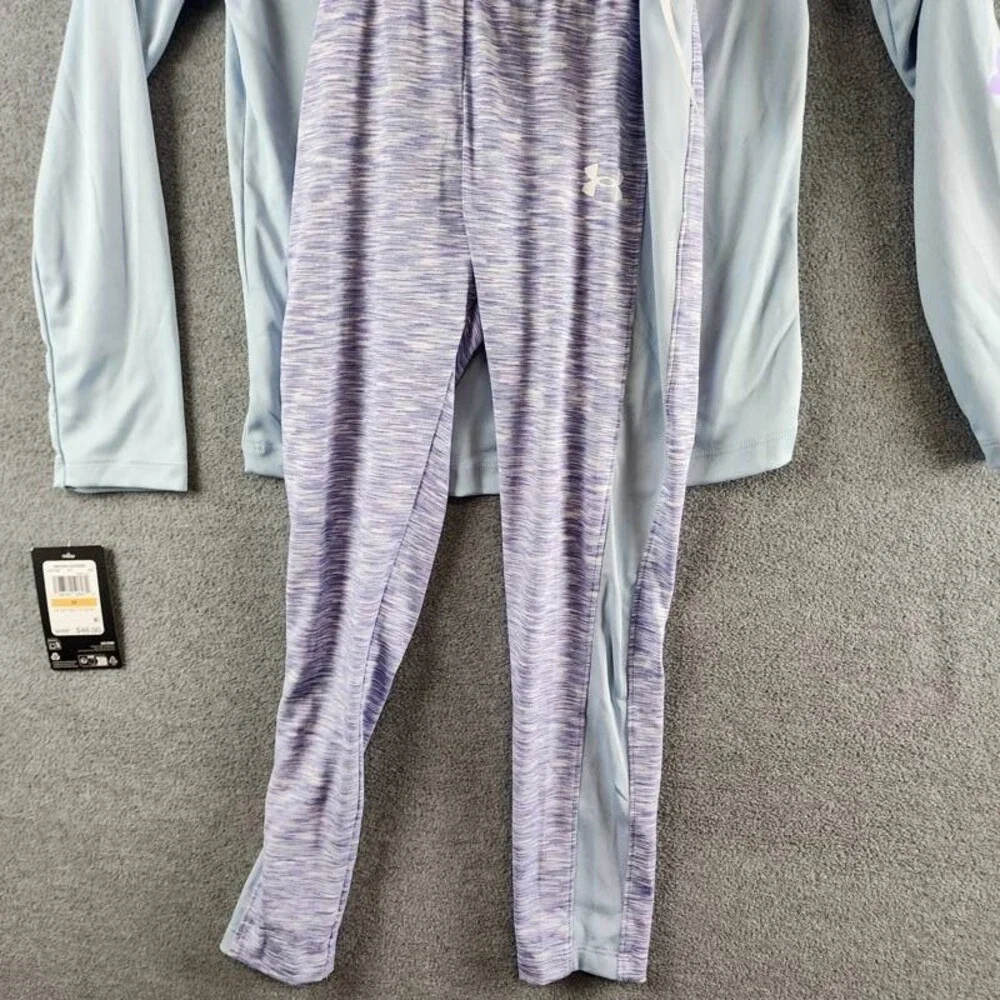 Under Armour Quarter Zipper Long-Sleeve Top and Leggings Set Girls' 6X Blue